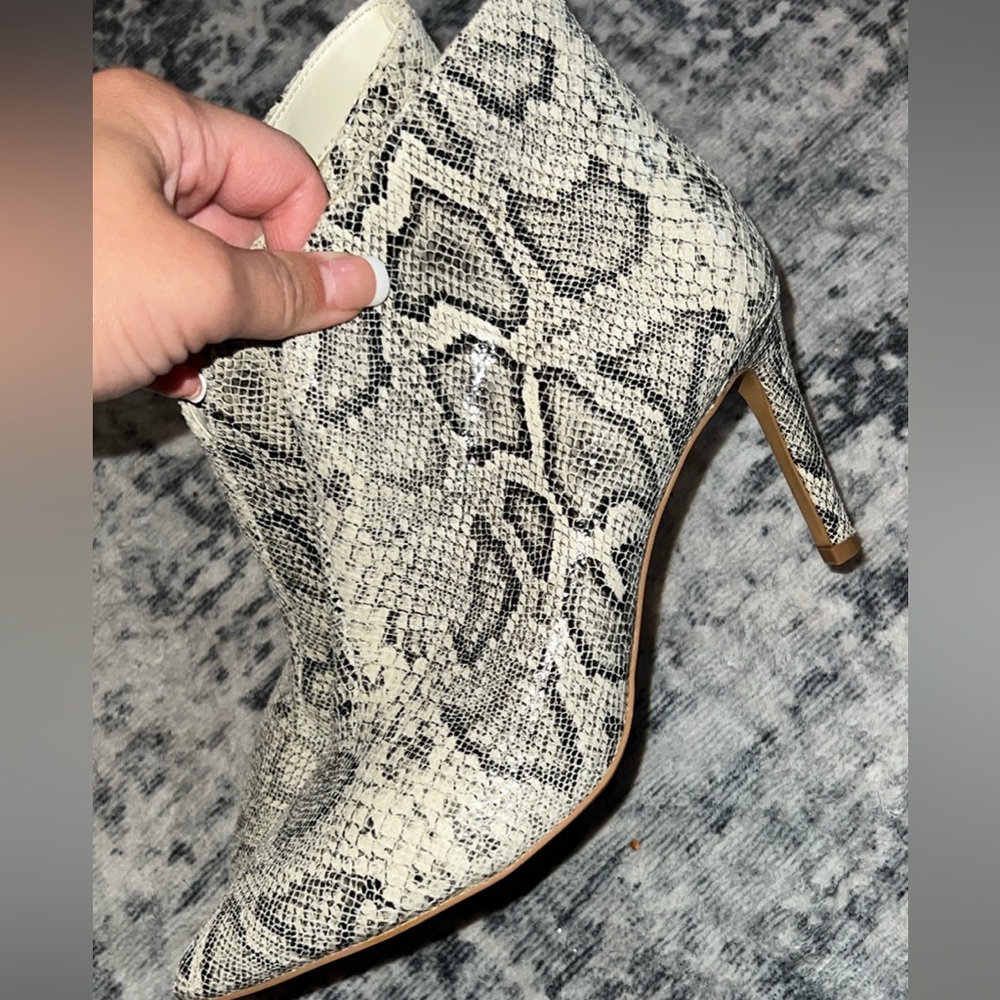 Snakeskin Bootie Heels